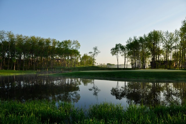 Pond on golf course